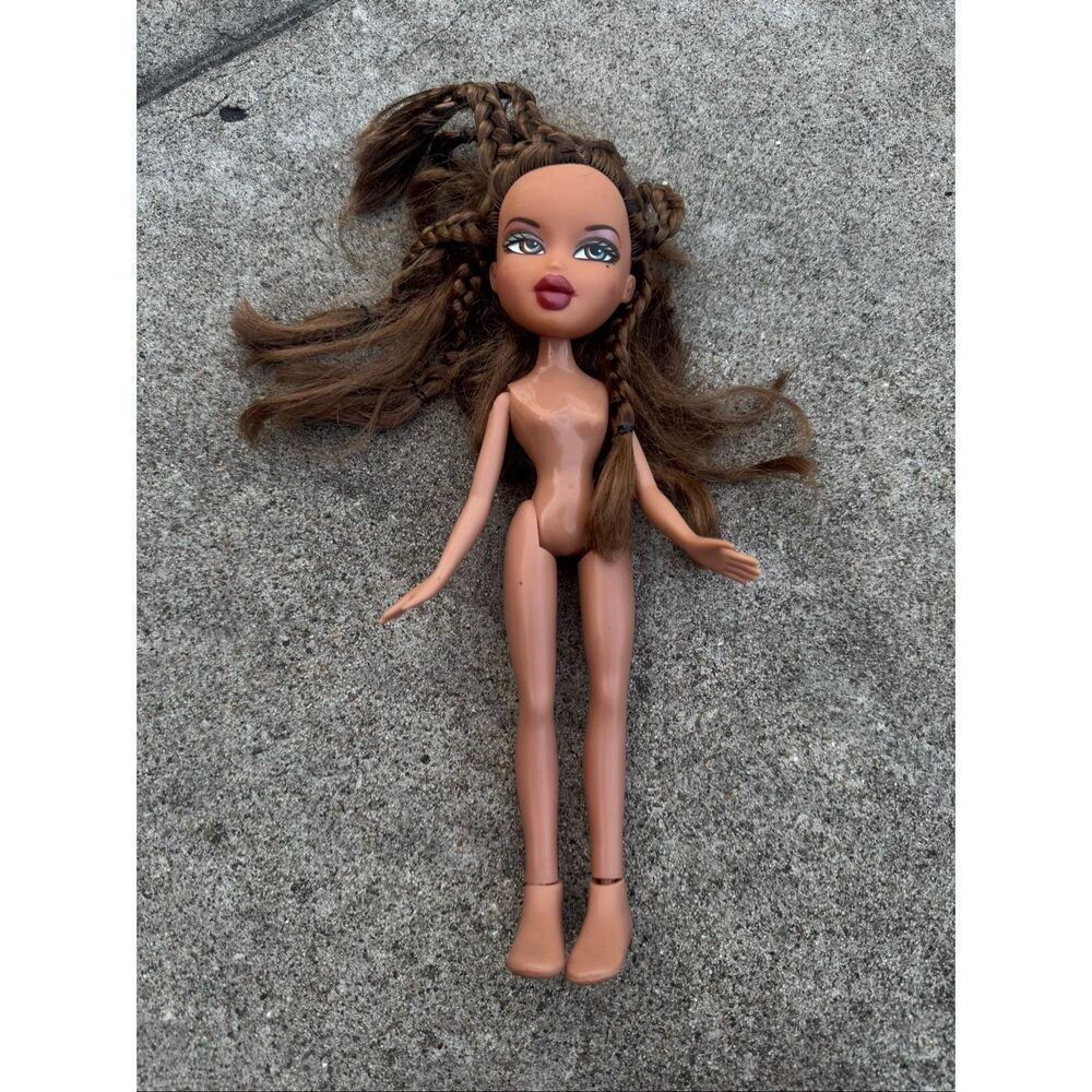 Bratz Doll MGA 2001 Nude Brown Hair Braided Doll Y2K